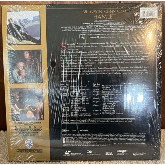 Warner Home Video Mel Gibson Glenn Close Hamlet Laser Disc - Picture 4 of 4